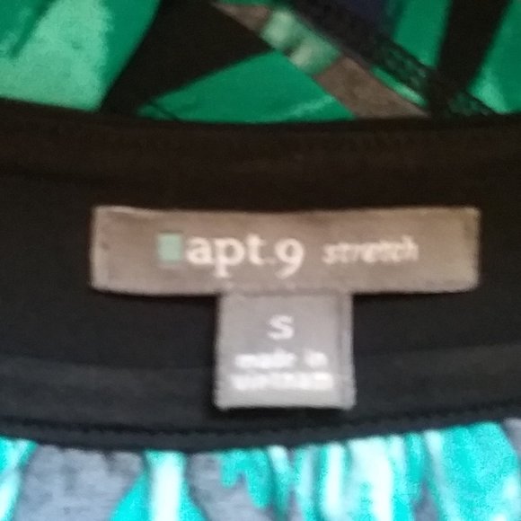 🌞 Apt 9 Green & Black A-line Dress | Small - Picture 12 of 14